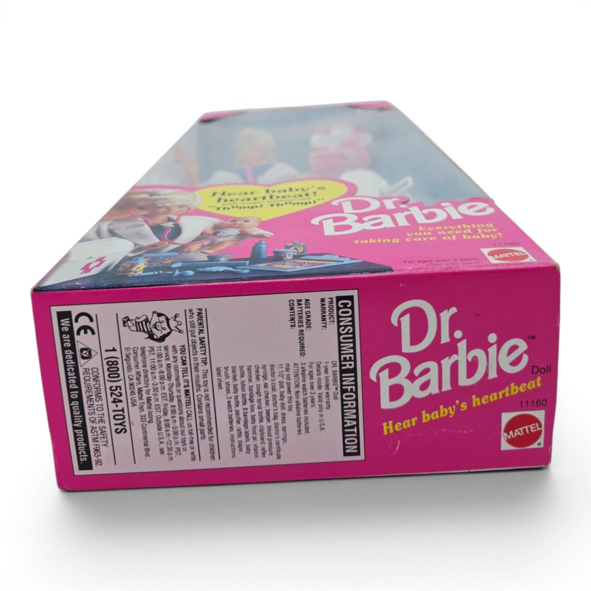 1993 Barbie Dr. Barbie - Hear Baby's Heartbeat! Blonde doll — Bottom view