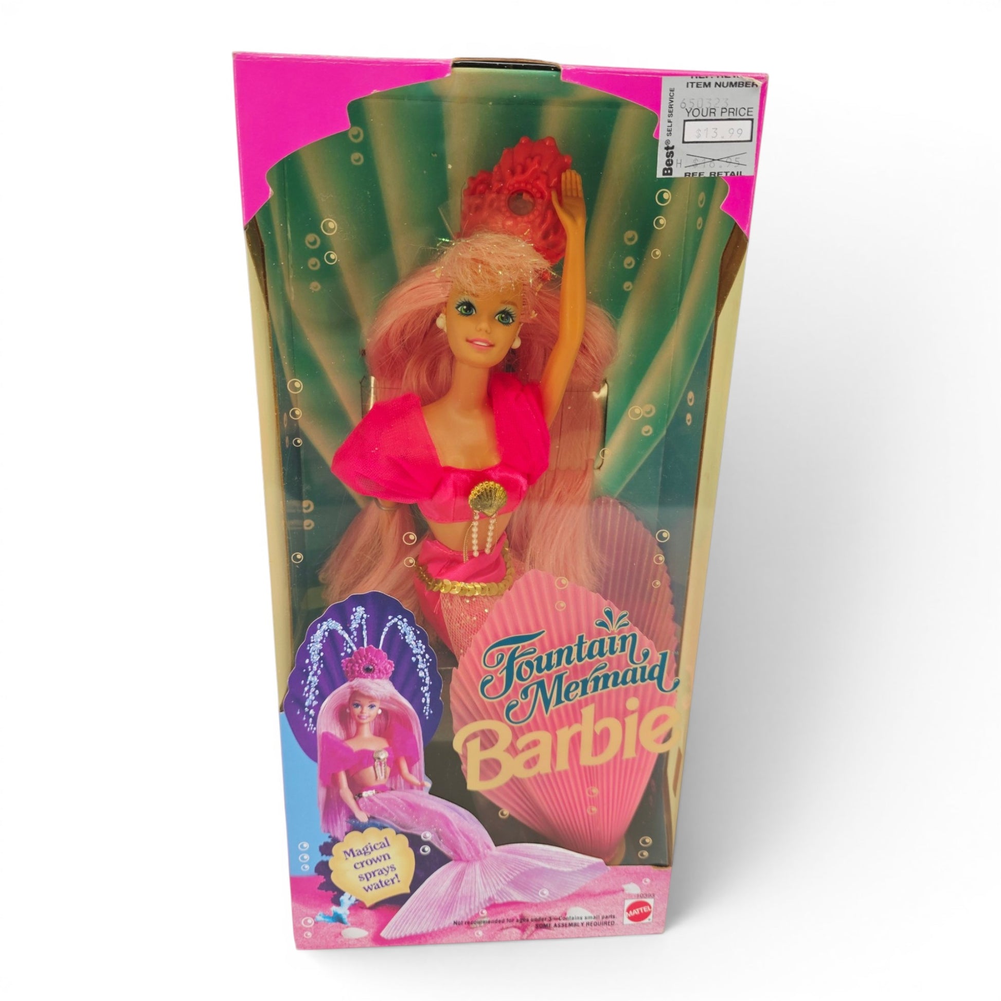 1993 Barbie Fountain Mermaid doll — Front view