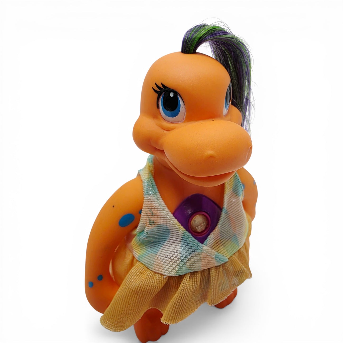 1993 Darlin' Dinos Snazzies T-Rexanne action figure — Face close-up