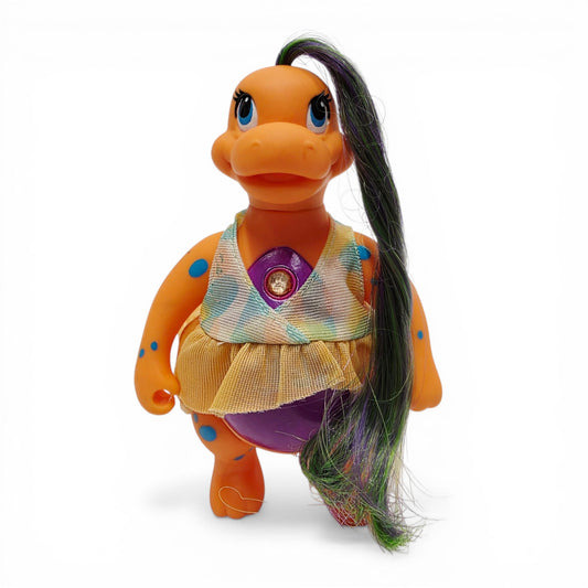 1993 Darlin' Dinos Snazzies T-Rexanne action figure — Front view