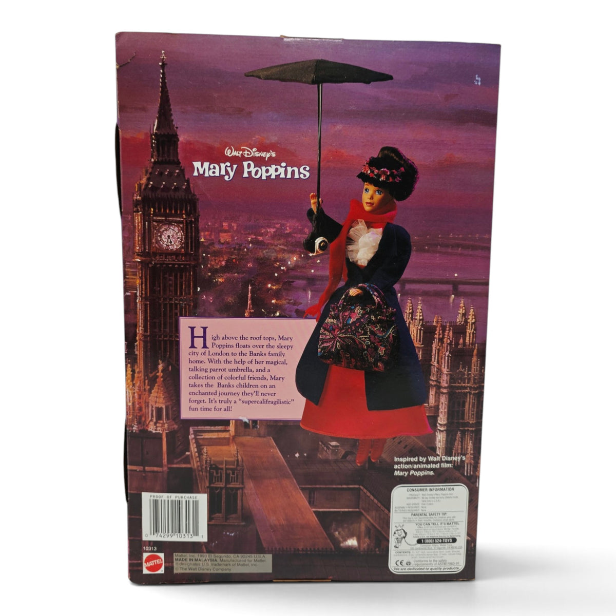 1993 Disney Disney Exclusive Mary Poppins Back view