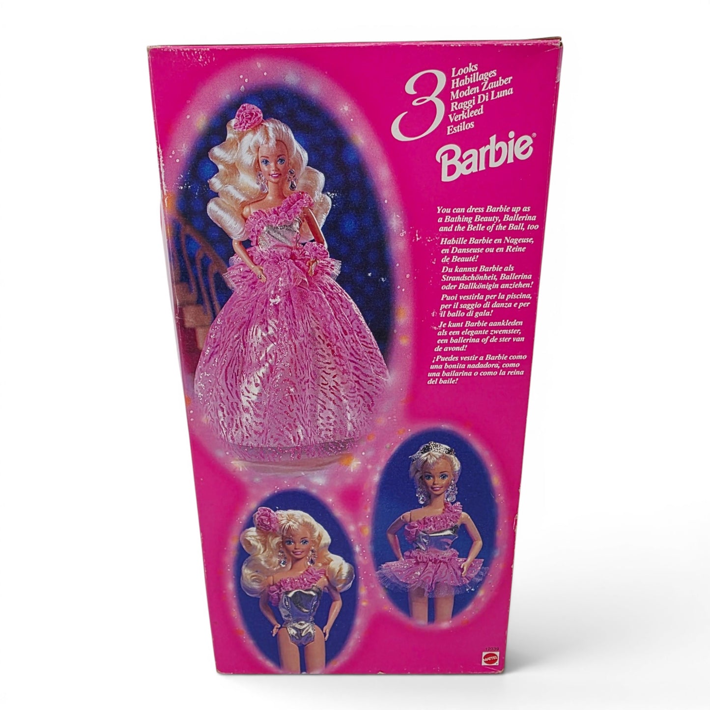 1994 Barbie 3 Looks Barbie doll — Back view