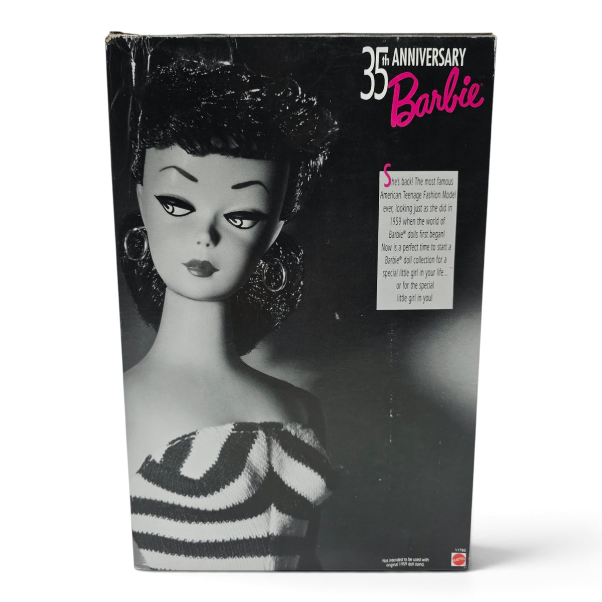 1994 Barbie 35th Anniversary Reproduction Brunette Back view