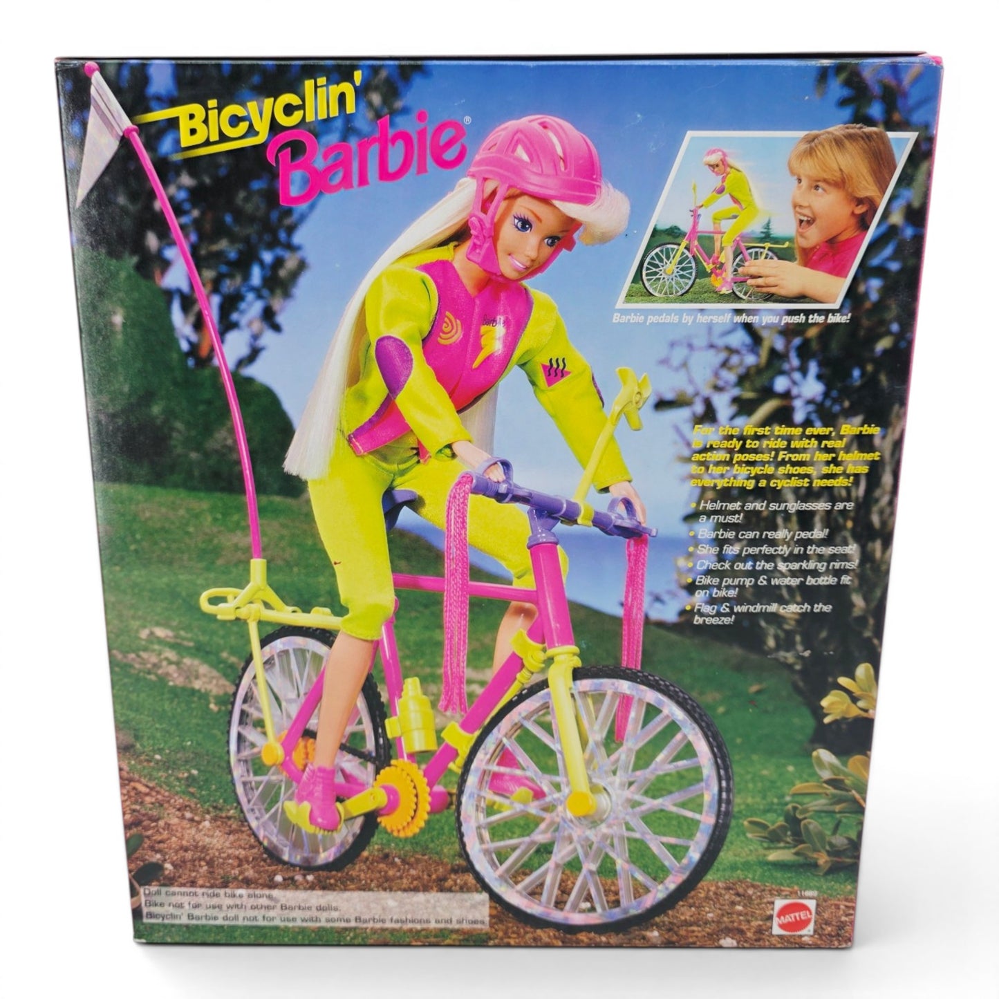 1994 Barbie Bicyclin' Barbie doll — Back view