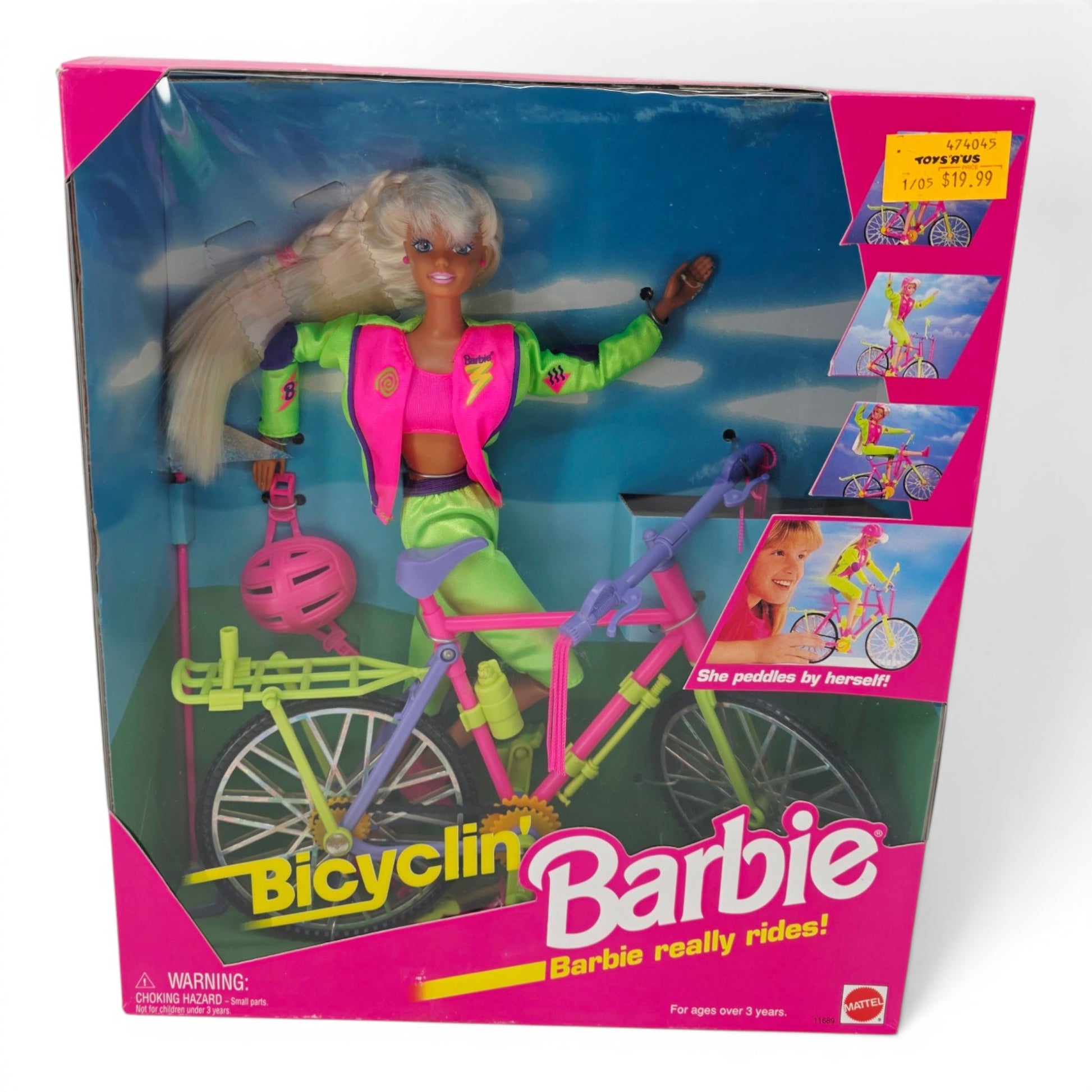 1994 Barbie Bicyclin' Barbie doll — Front view