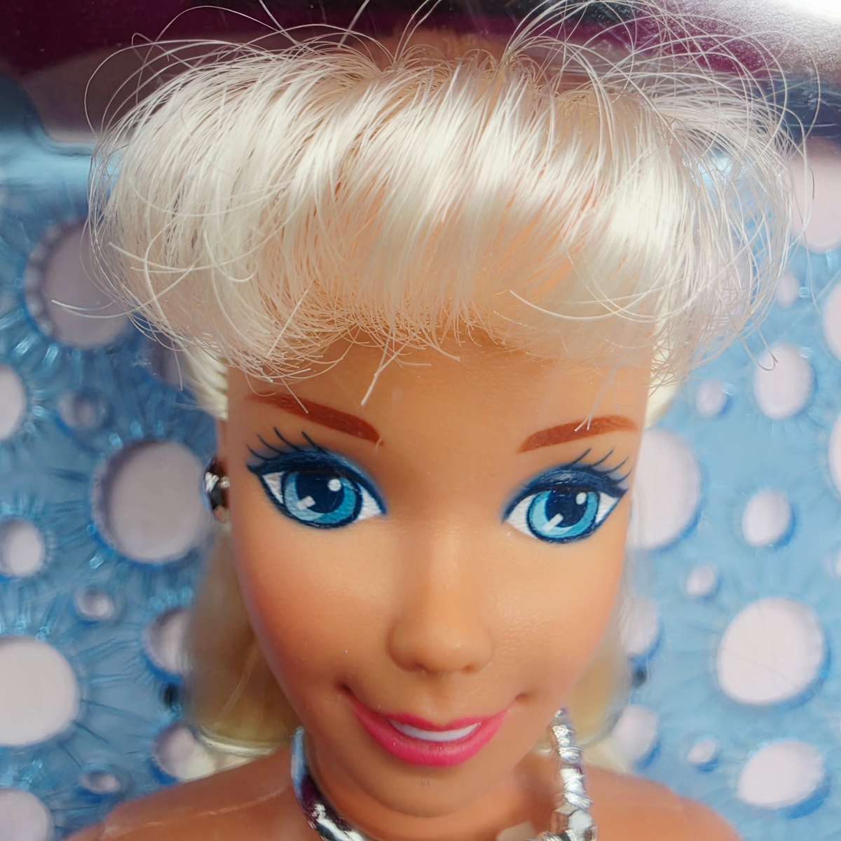 1994 Barbie Bubble Angel Face view