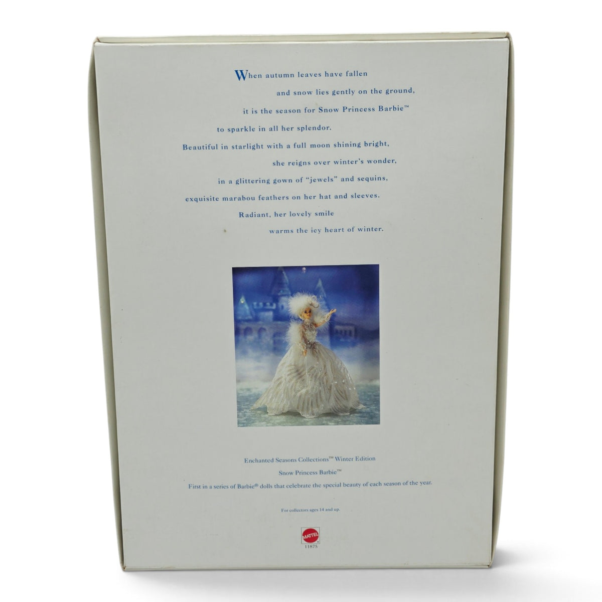 1994 Barbie Enchanted Seasons Collection Snow Princess Close-up 1 view