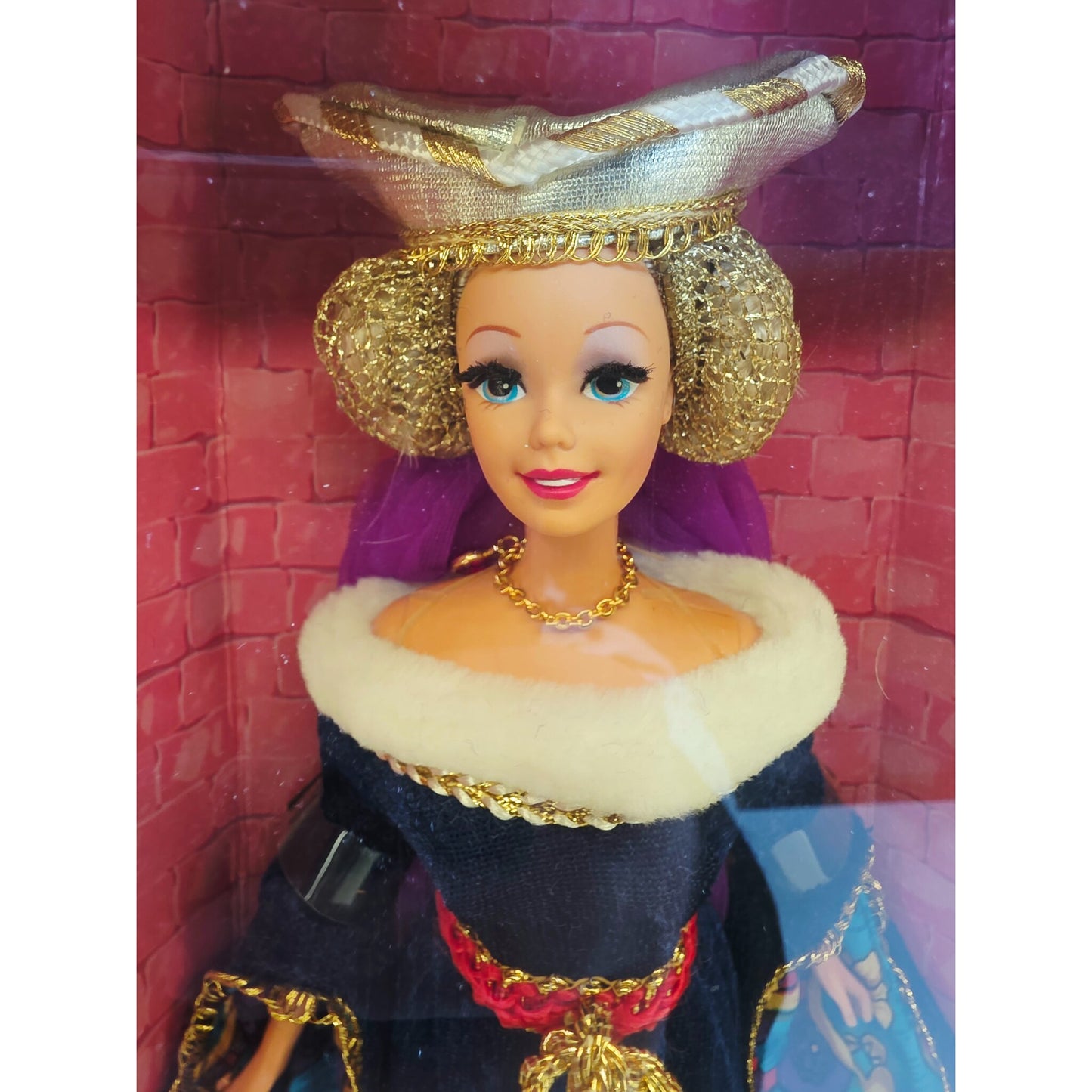 1994 Barbie Great Eras Collection Medieval Lady doll — Face close-up