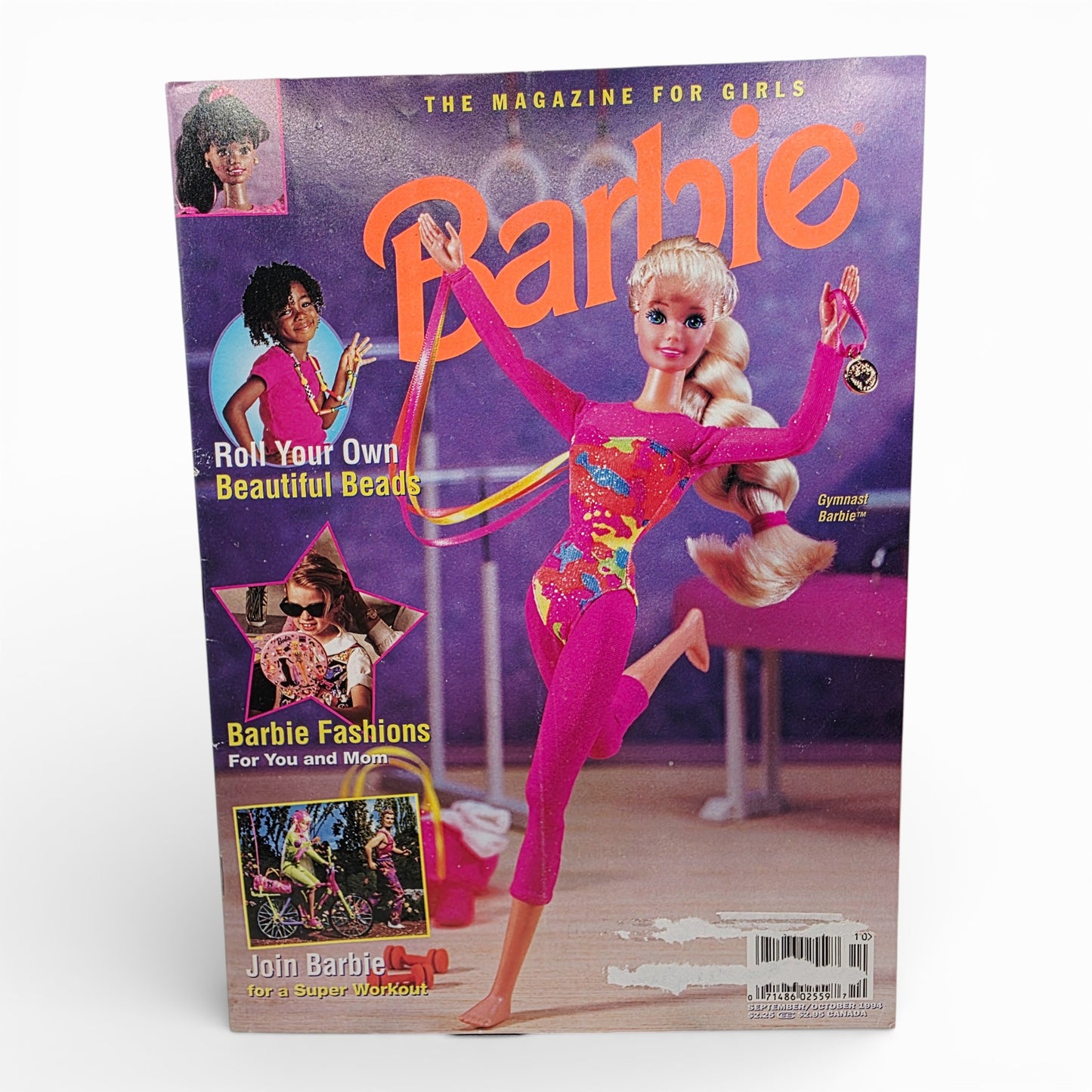 1994 – Barbie – Magazine for Girls – Sept/Oct Issue Gymnast Barbie – Complete