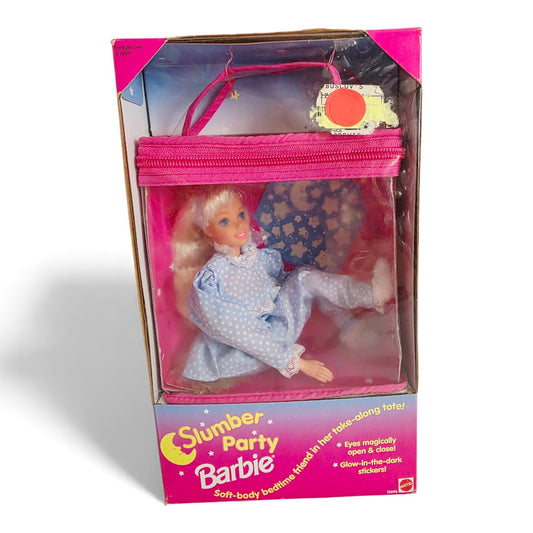 Vintage 1990s doll. Slumber Party Barbie. Front view.