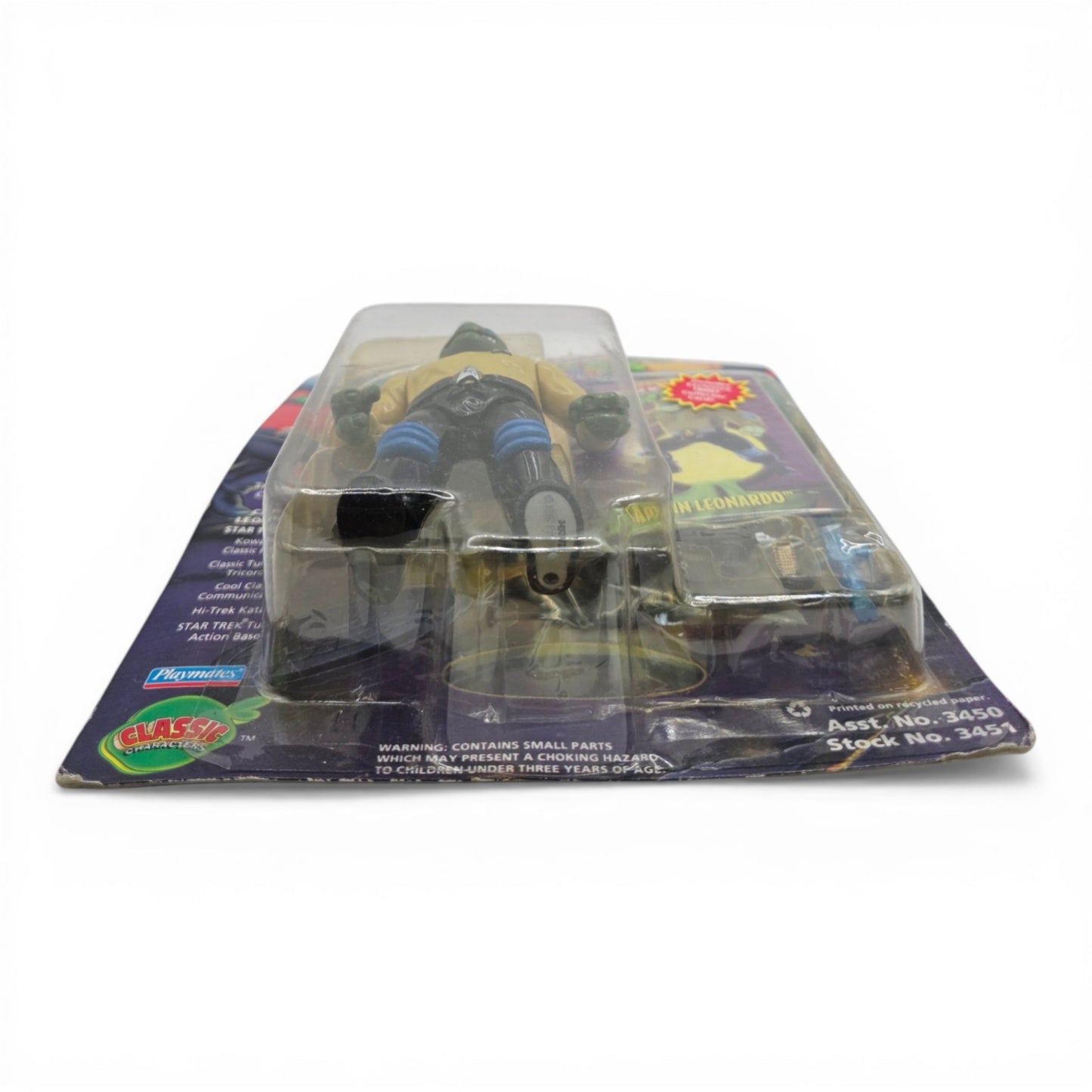 1994 Teenage Mutant Ninja Turtles Star Trek TMNT - Captain Leonardo Leonardo action figure — Bottom view