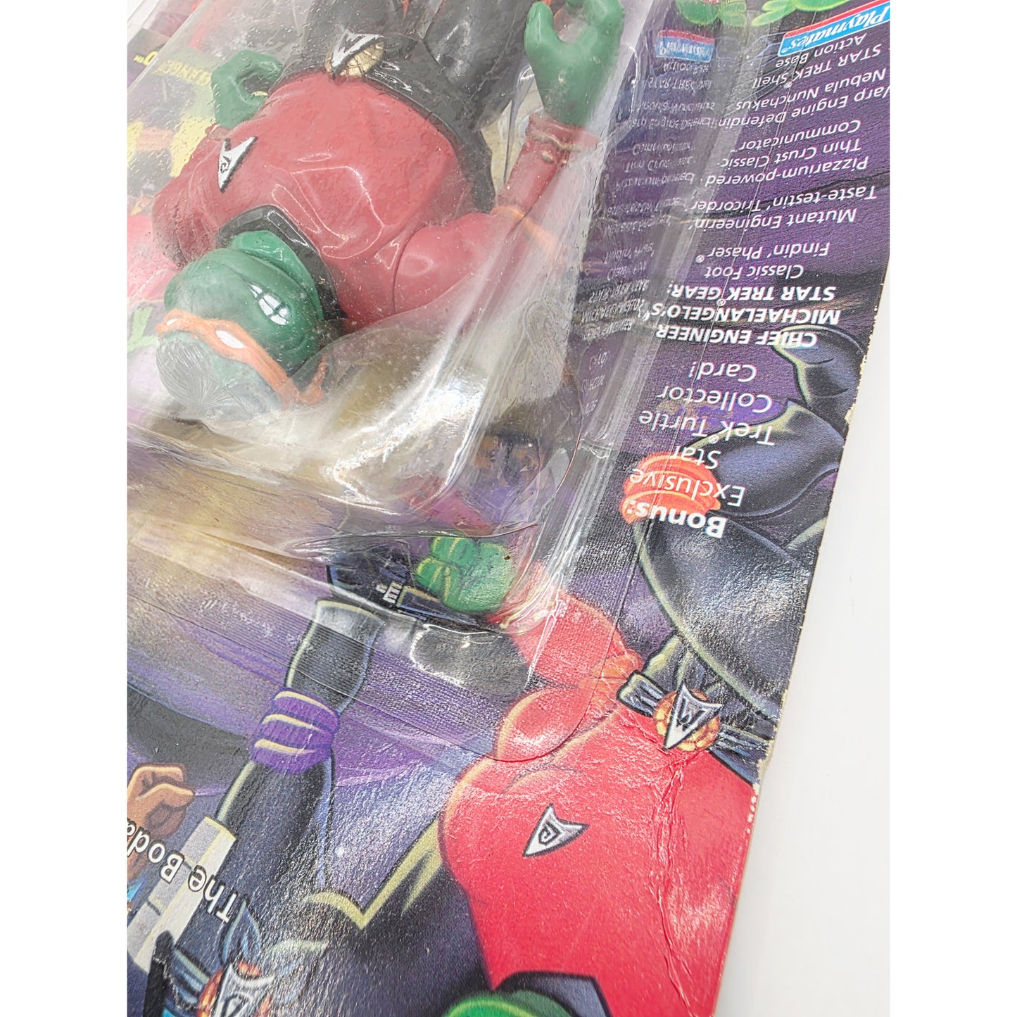 1994 Teenage Mutant Ninja Turtles Star Trek TMNT - Chief Engineer Scotty Michelangelo action figure — Close-up 3