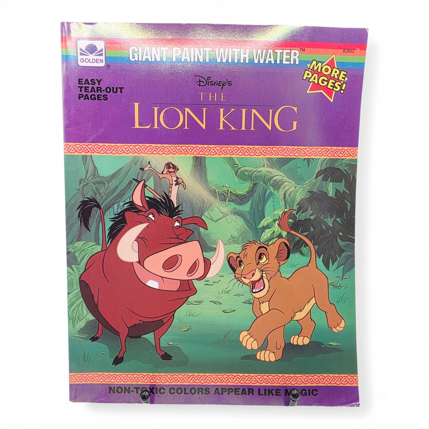 1994 The Lion King Giant Paint with Water activity book — Front view