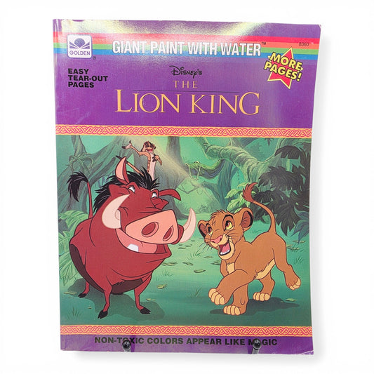 1994 The Lion King Giant Paint with Water activity book — Front view