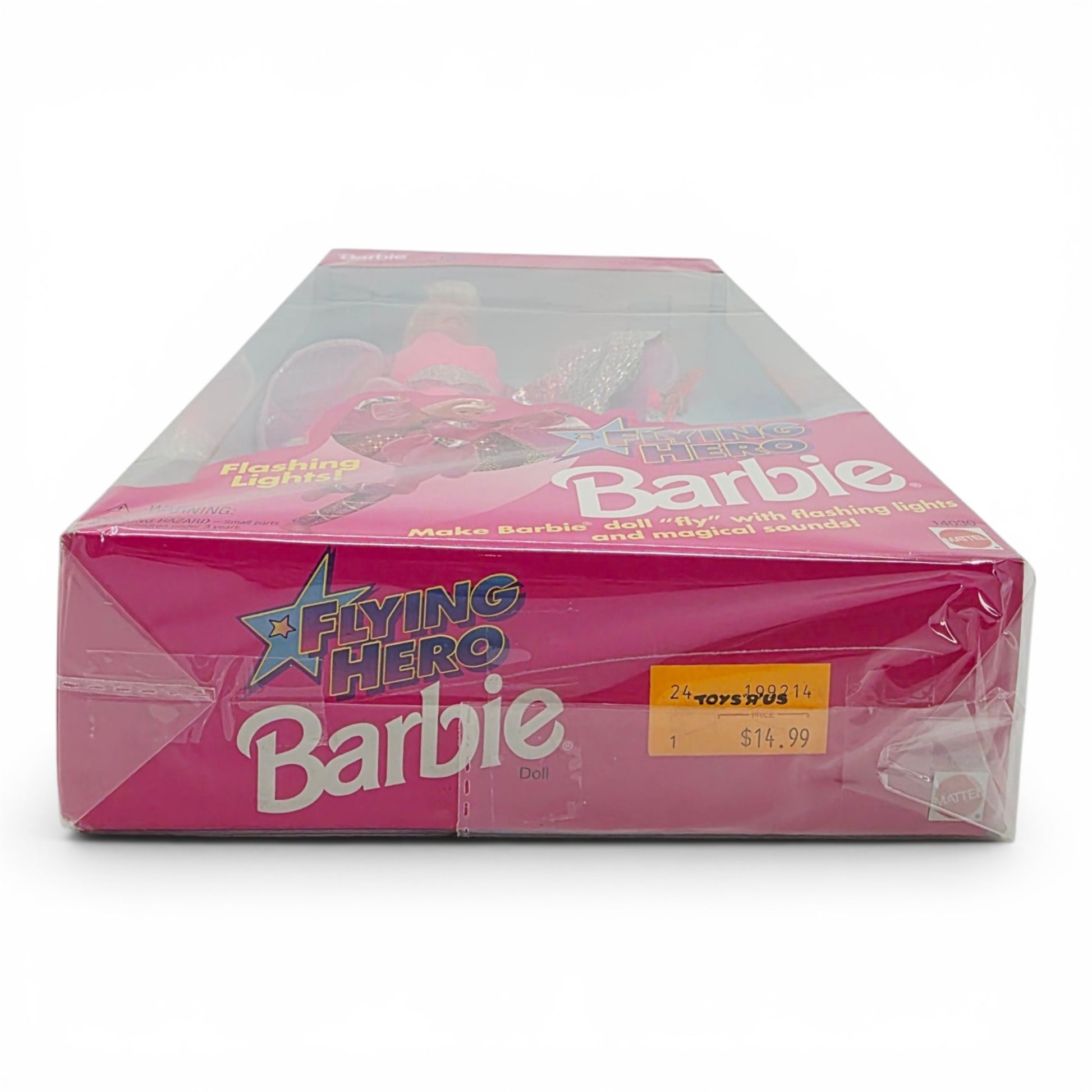 1995 Barbie Blonde Flying Hero Barbie doll — Bottom view