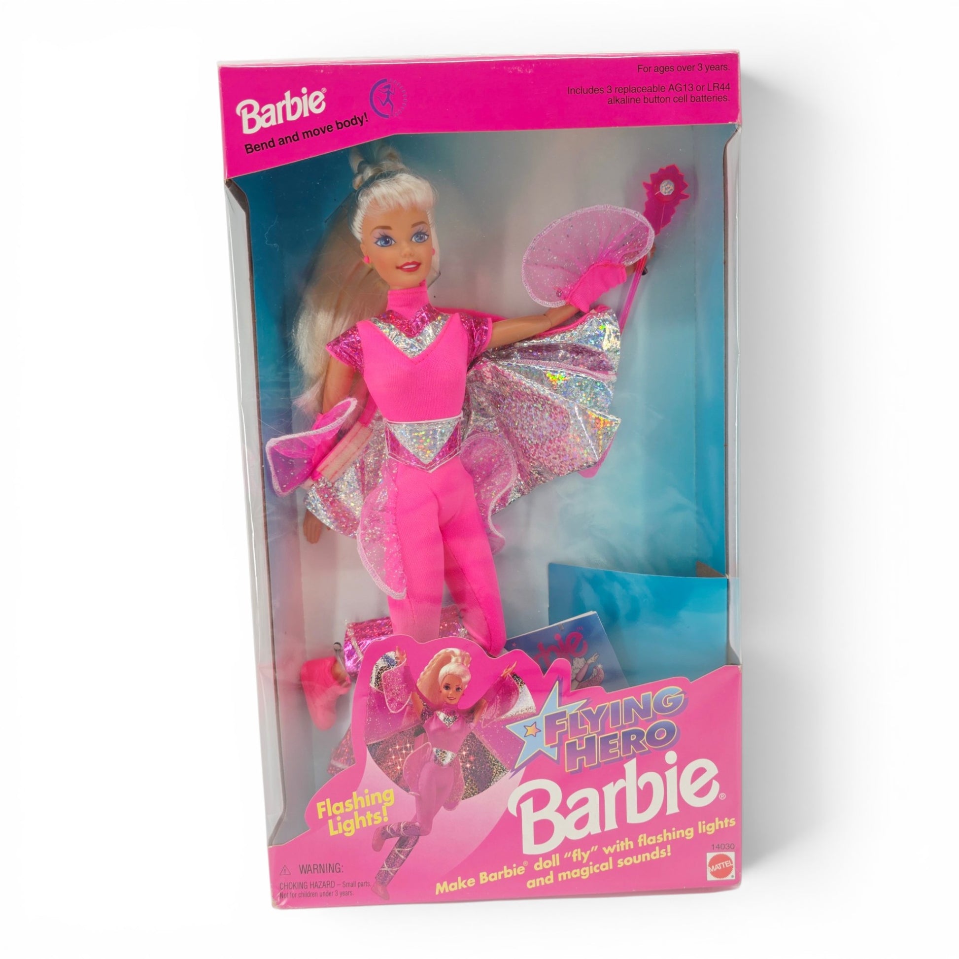1995 Barbie Blonde Flying Hero Barbie doll — Front view