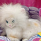 Vintage 1990s doll pet. Calico Cat. Barbies Pet Friend. Face view.