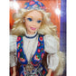 Vintage 1990s doll. Dolls of the World. Norwegian Barbie. Face view.