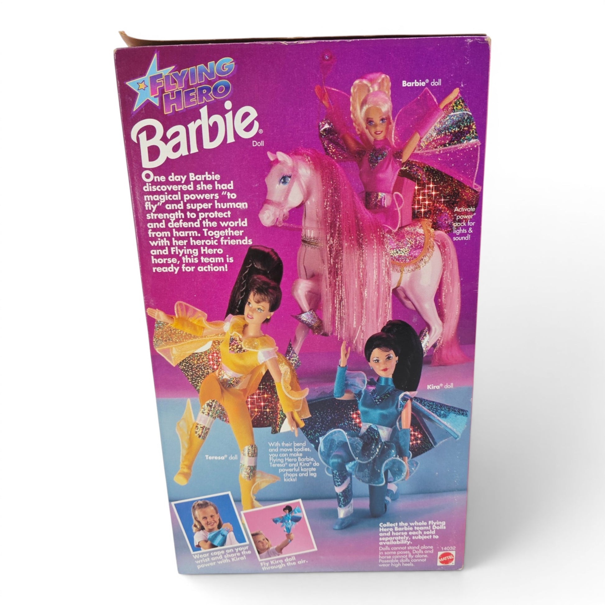 1995 Barbie Flying Hero Kira doll — Back view