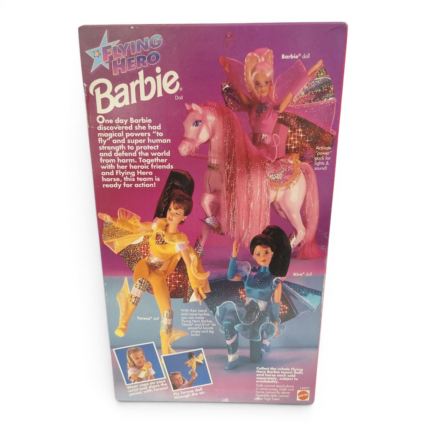 1995 Barbie Flying Hero Teresa doll — Back view