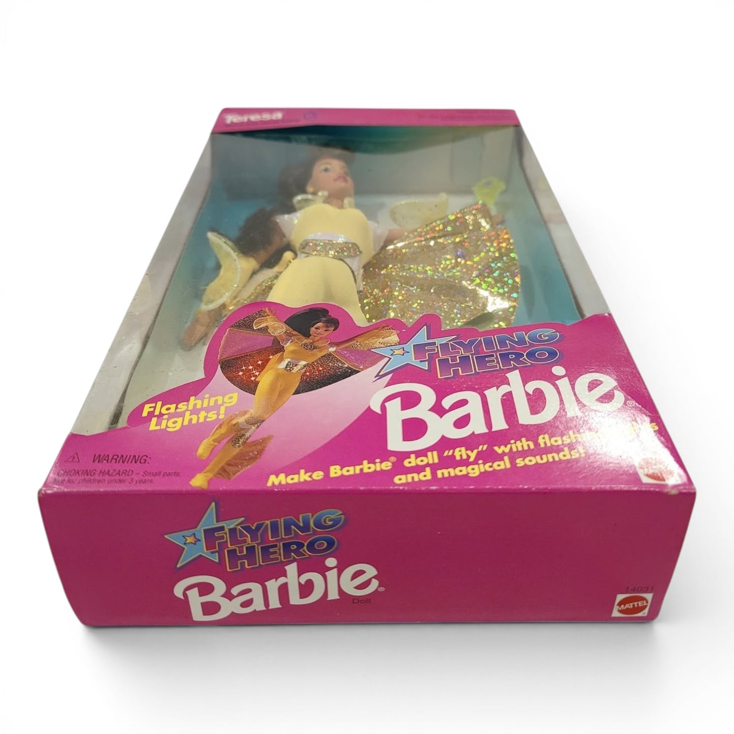 1995 Barbie Flying Hero Teresa doll — Bottom view