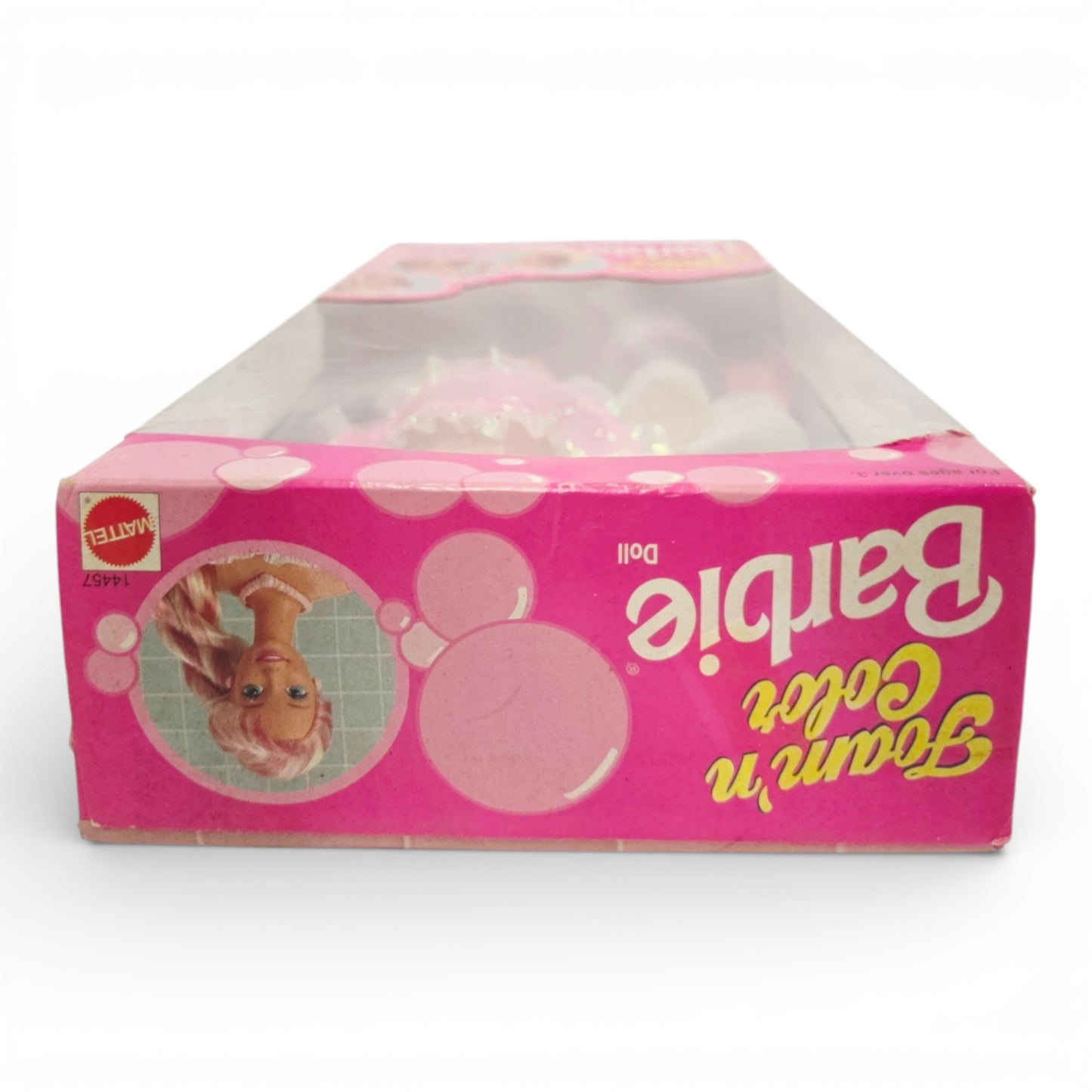 1995 Barbie Foam n Color (Pink) doll — Top view