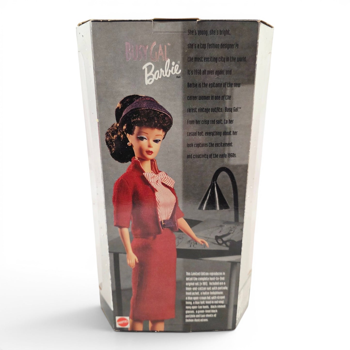1995 Barbie Reproduction Busy Gal doll — Back view
