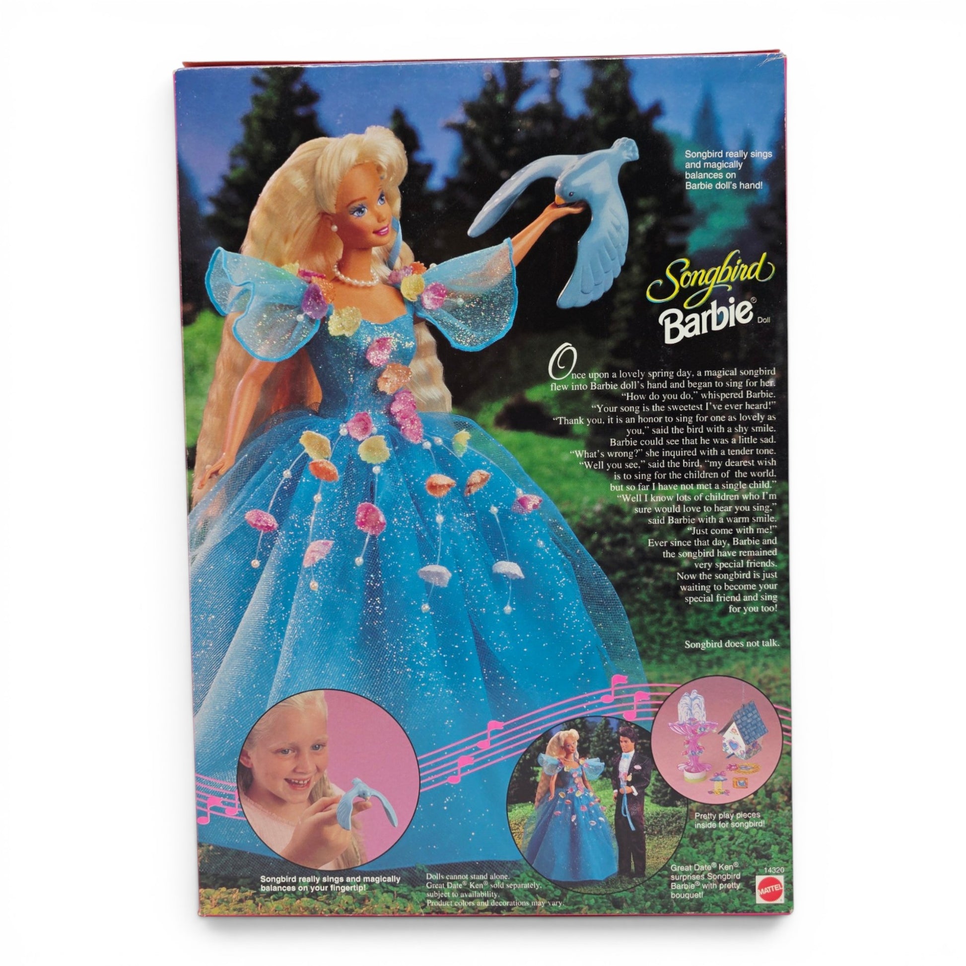 1995 Barbie Songbird Barbie Blonde doll — Back view