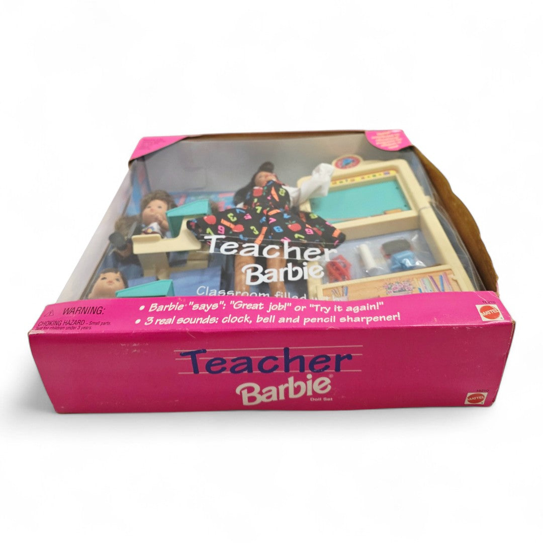 1995 Barbie Teacher Barbie (Brunette) doll giftset — Bottom view