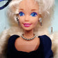 1995 Barbie Winter Velvet doll — Face close-up