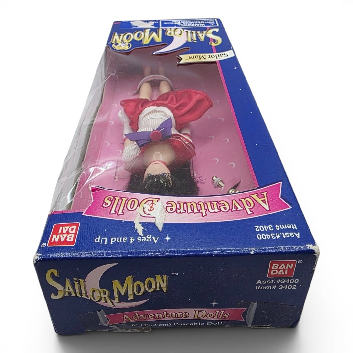 1995 Sailor Moon Adventure Dolls Sailor Mars doll — Top view