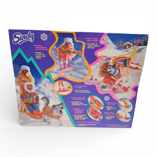 Vintage 1990s doll playset. Snow Adventure. Playset - Rare in Box!. Back view.
