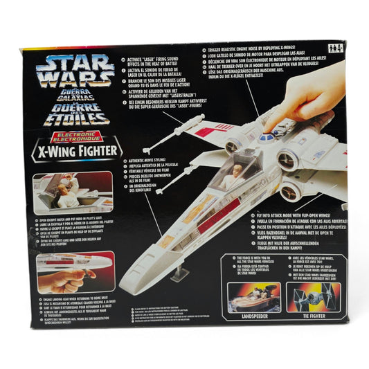 1995 Star Wars The Power of the Force II Electronic X-Wing Fighter Back view