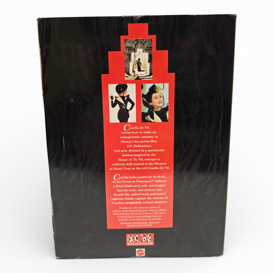 1996 101 Dalmations Great Villains Collection Cruella De Vil doll — Back view