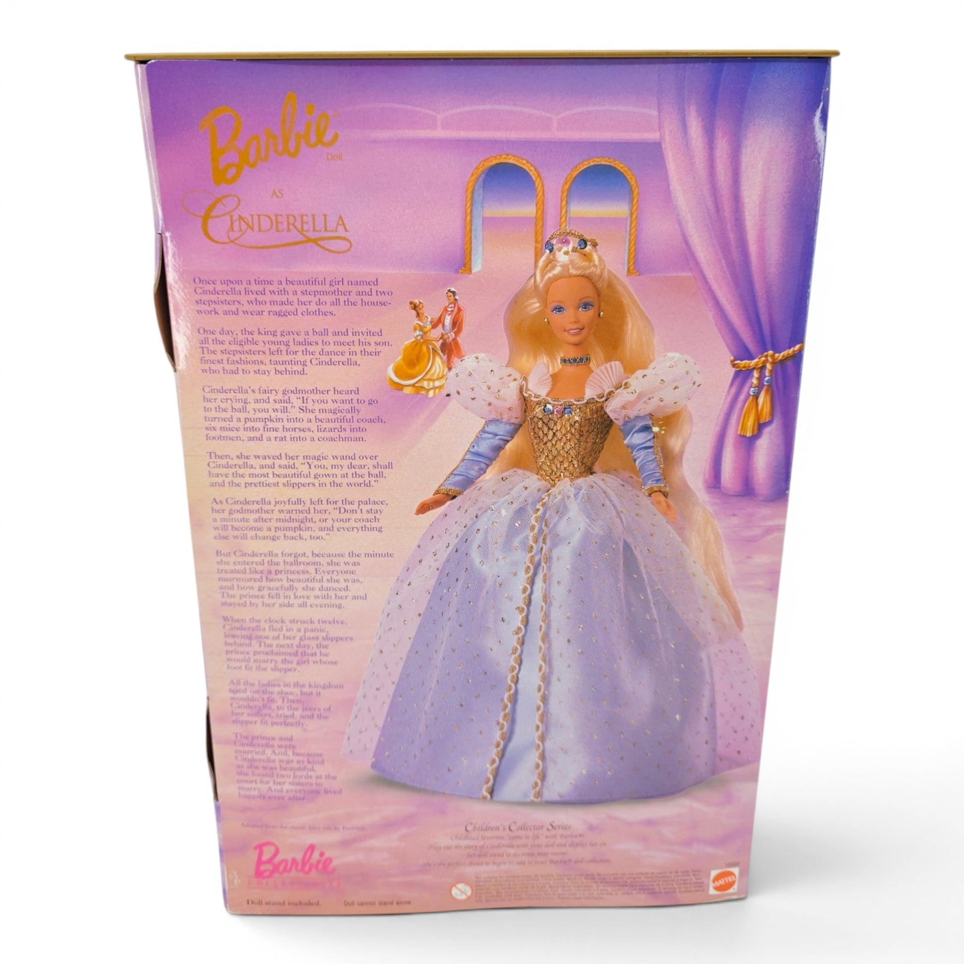 1996 Barbie Children's Collector Series Cinderella doll — Back view
