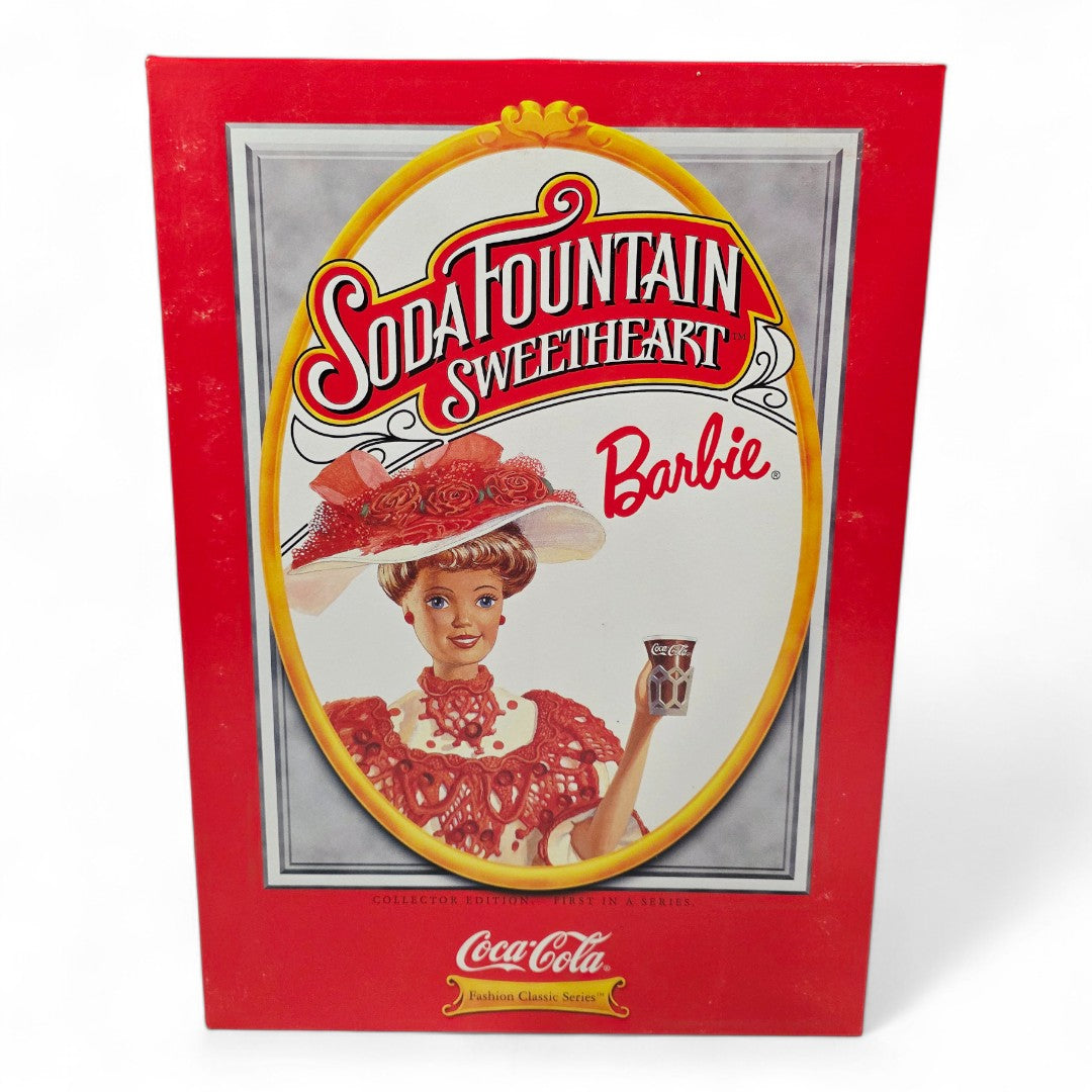 1996 Barbie Coca-Cola Fashion Classic Soda Fountain Sweetheart doll — Close-up 2