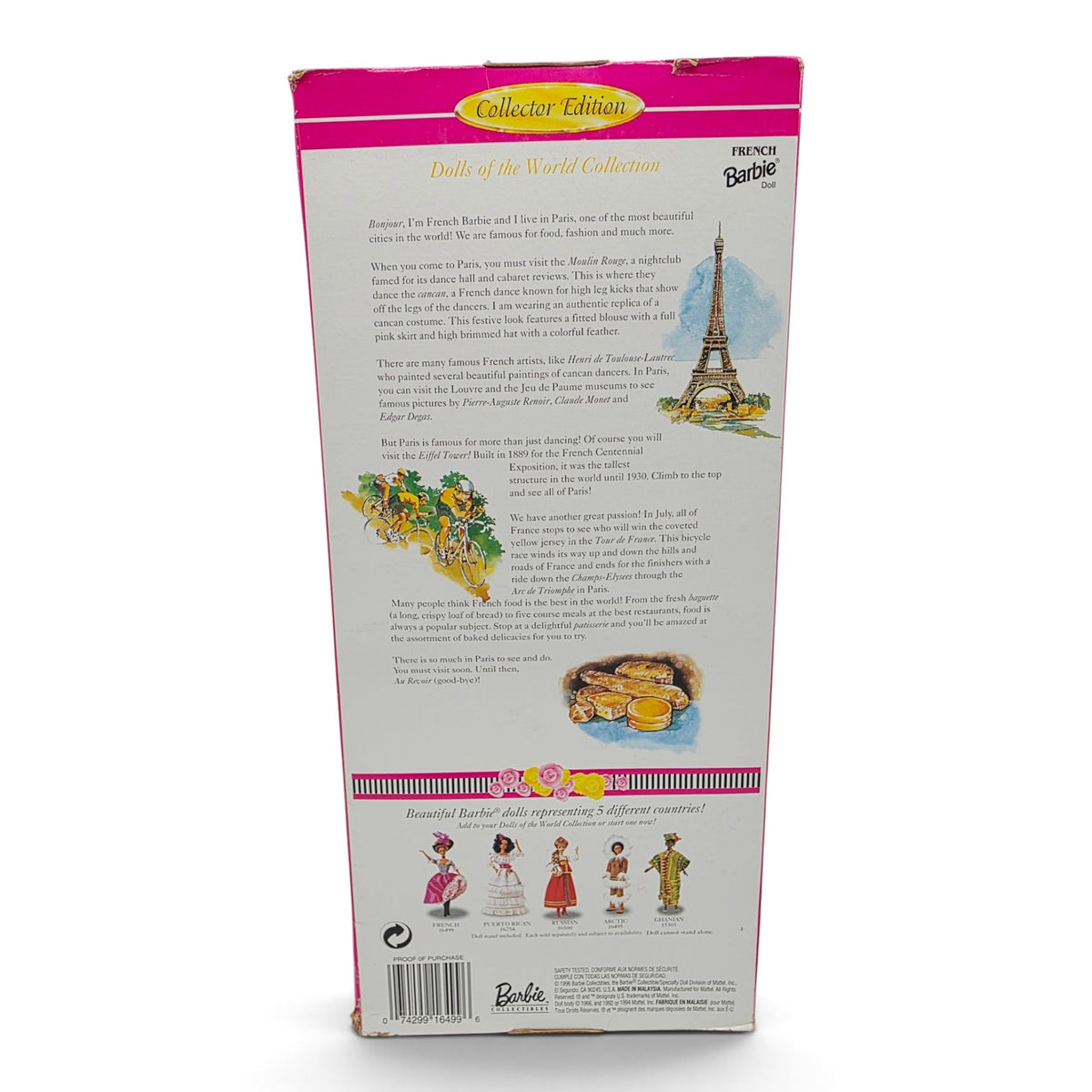 1996 Barbie Dolls of the World Collection French Back view