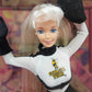 1996 Barbie University Barbie Georgia Tech Face view
