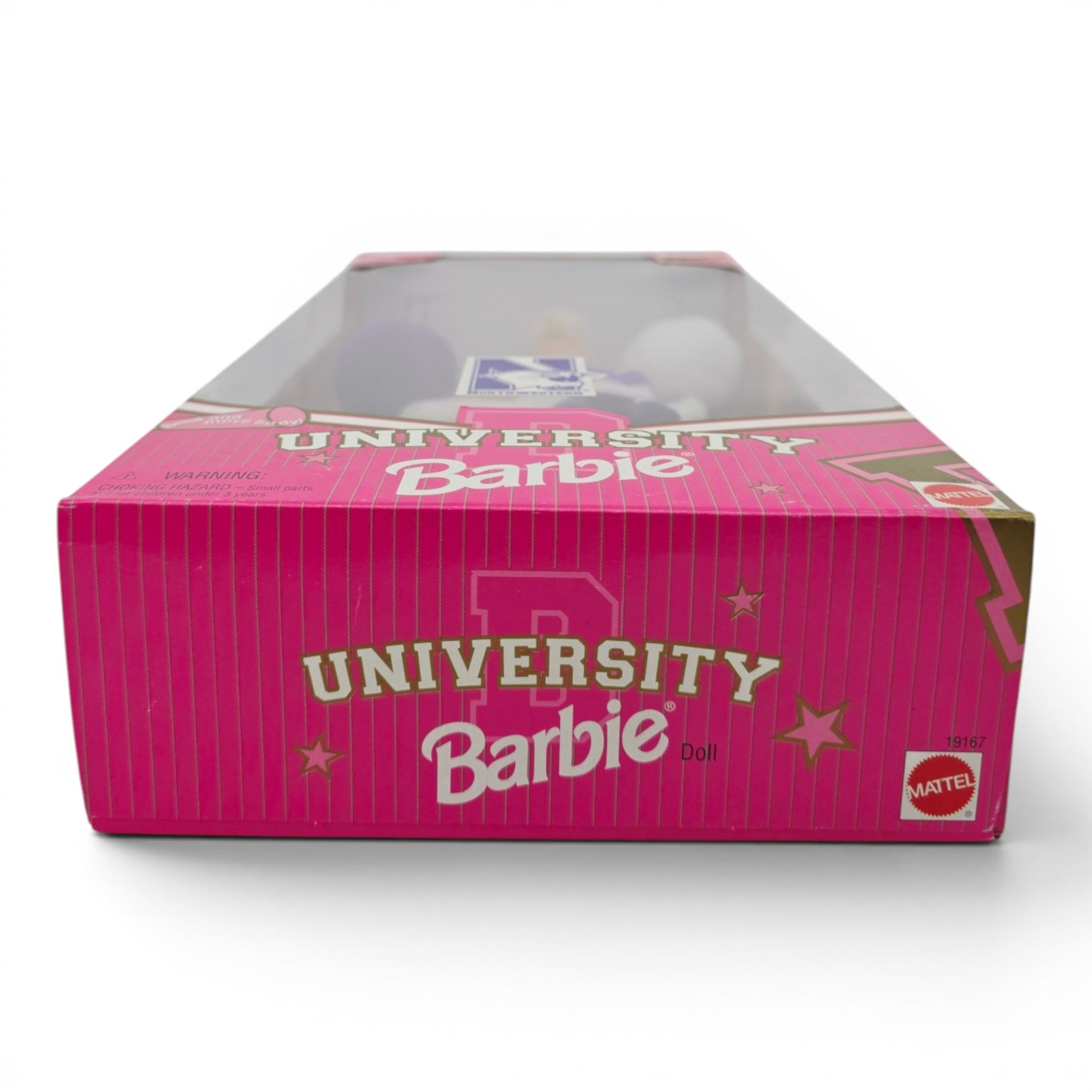 1996 Barbie University Barbie Northwestern University Barbie doll — Bottom view