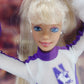 1996 Barbie University Barbie Northwestern University Barbie doll — Face close-up