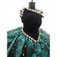1996 Brass Key Designer Gown Collection Emerald Velvet & Fur Gown doll fashion — Close-up 5