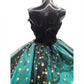 1996 Brass Key Designer Gown Collection Emerald Velvet & Fur Gown doll fashion — Close-up 7