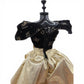 1996 Brass Key Designer Gown Collection Gold Lame & Black Velvet Gown doll fashion — Close-up 4