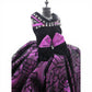 1996 Brass Key Designer Gown Collection Metallic Purple Velvet & White Fur Gown doll fashion — Close-up 1