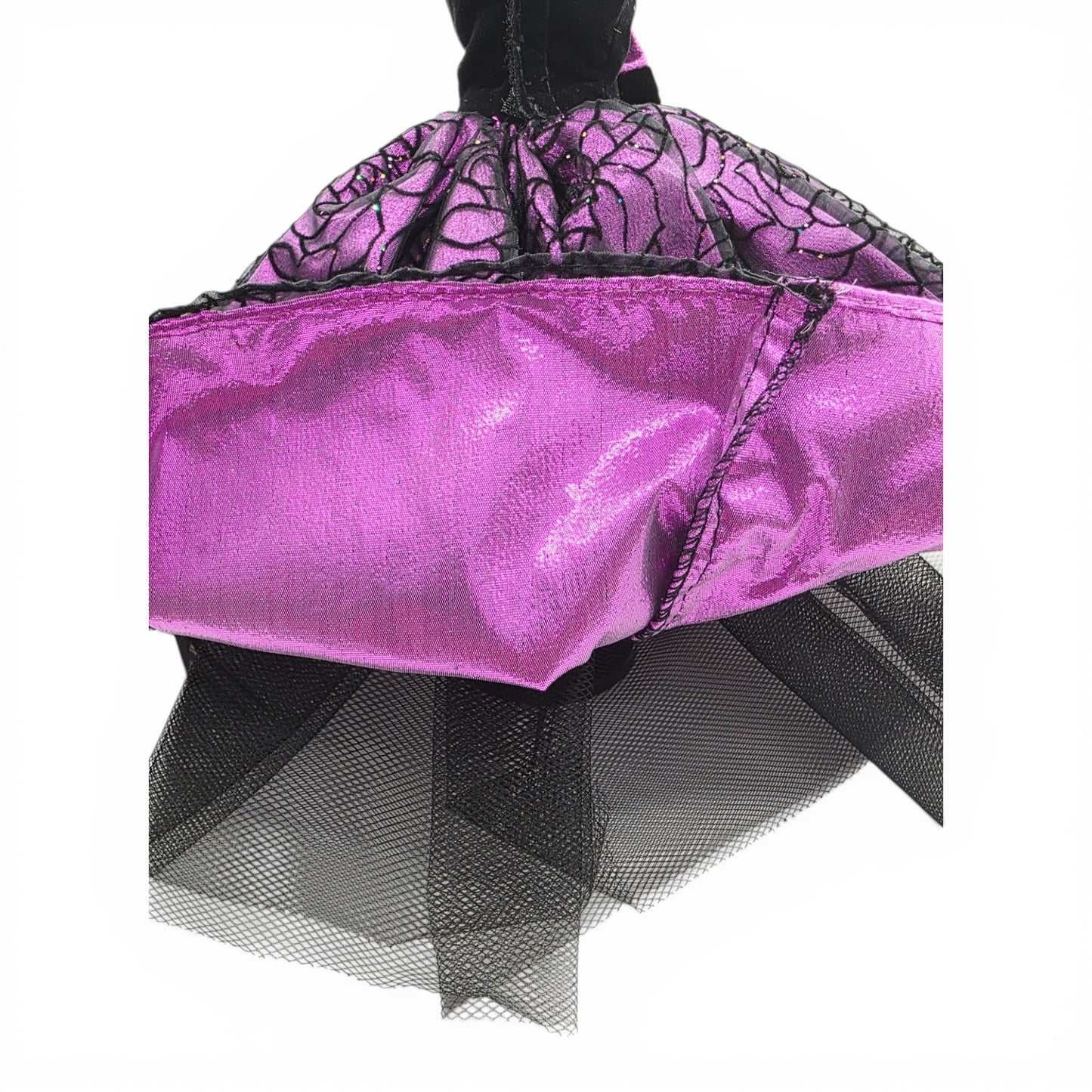 1996 Brass Key Designer Gown Collection Metallic Purple Velvet & White Fur Gown doll fashion — Close-up 2