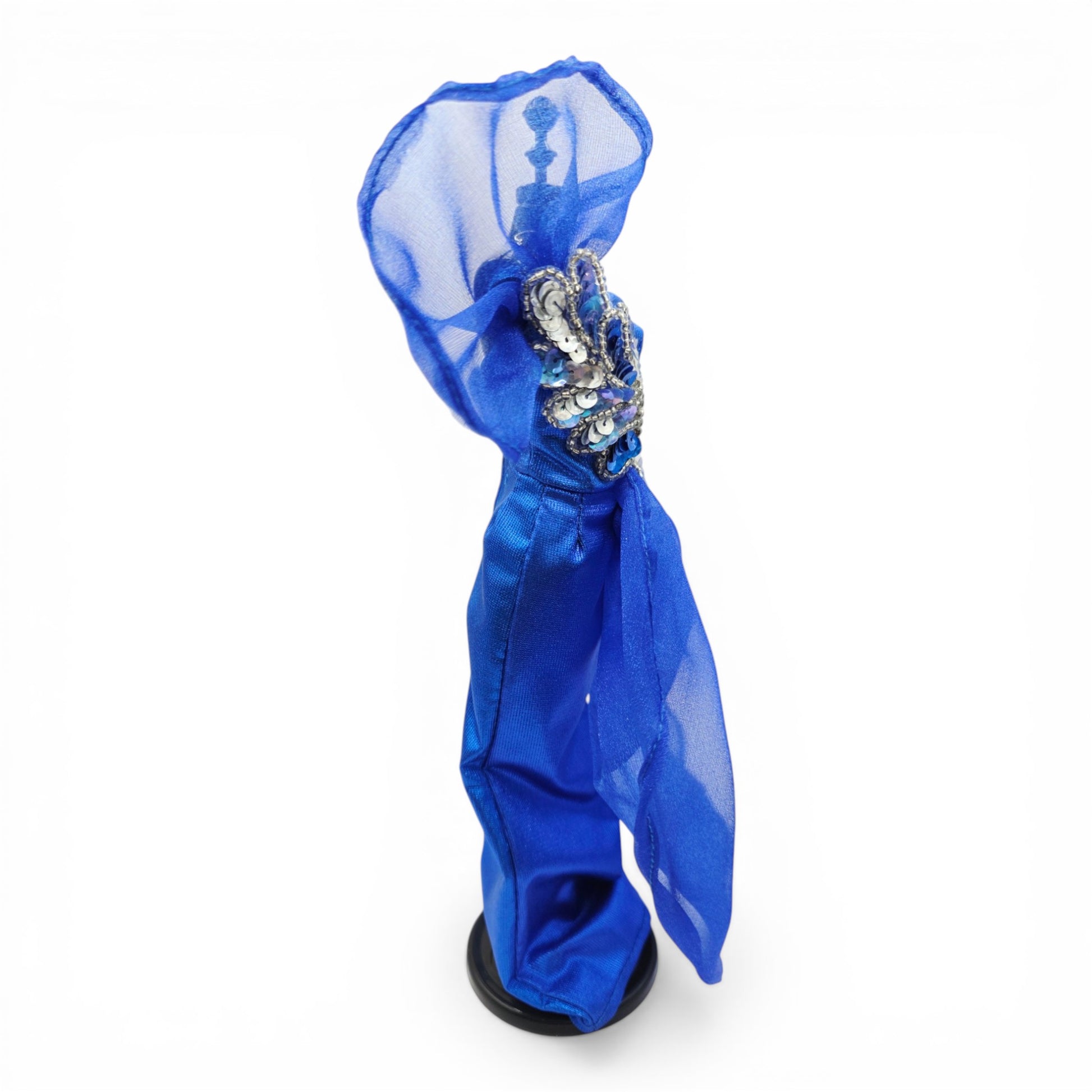 1996 Brass Key Designer Gown Collection Royal Blue Organza Sequin Gown doll fashion — Close-up 2