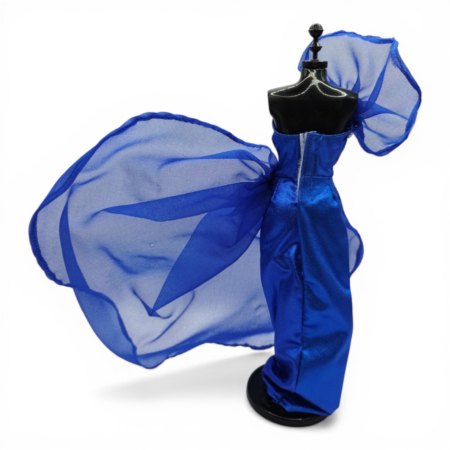 1996 Brass Key Designer Gown Collection Royal Blue Organza Sequin Gown doll fashion — Close-up 3