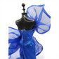 1996 Brass Key Designer Gown Collection Royal Blue Organza Sequin Gown doll fashion — Close-up 4