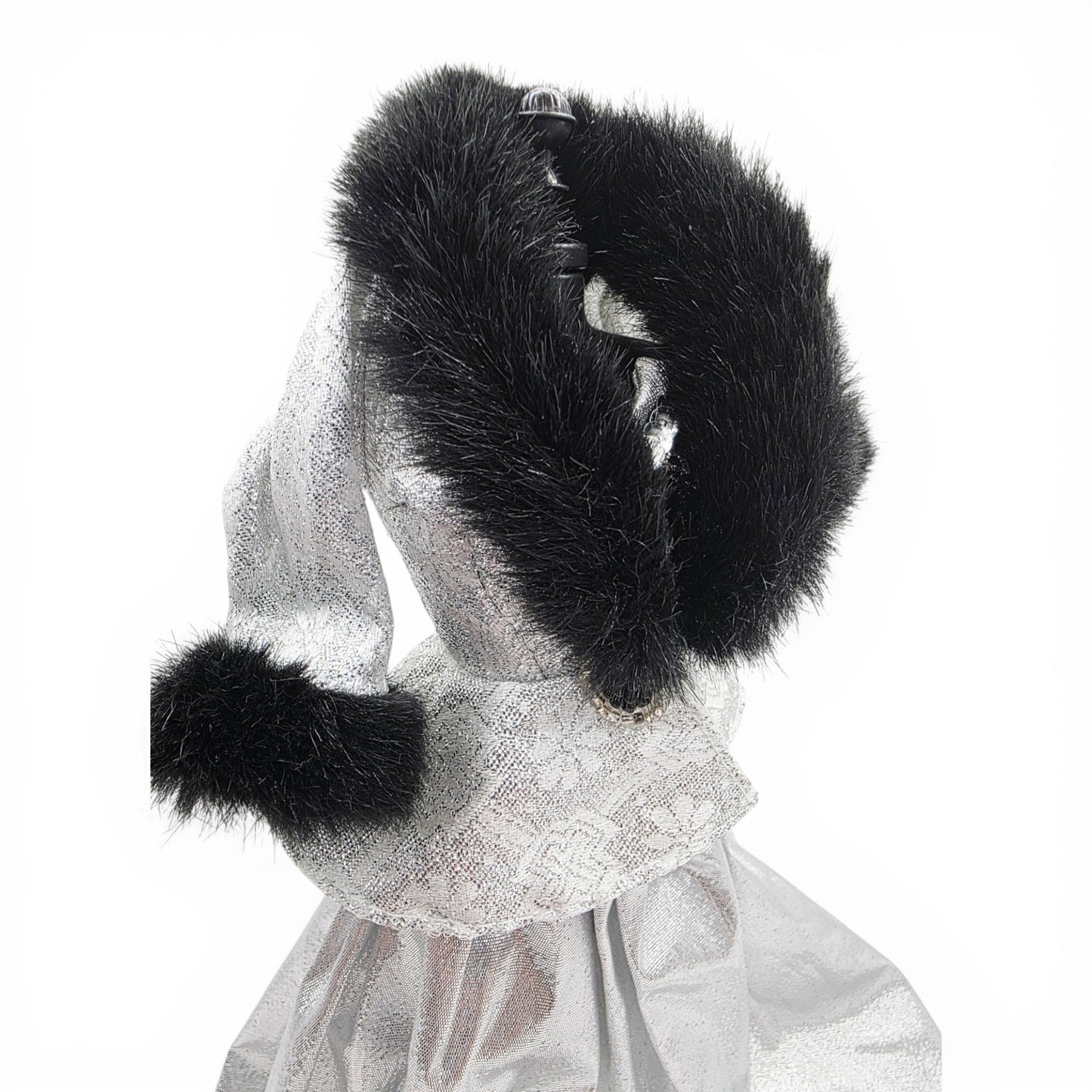 1996 Brass Key Designer Gown Collection Silver Brocade, Fur and Velvet Gown & Jacket doll fashion — Close-up 6