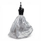 1996 Brass Key Designer Gown Collection Silver Brocade, Fur and Velvet Gown & Jacket doll fashion — Left side